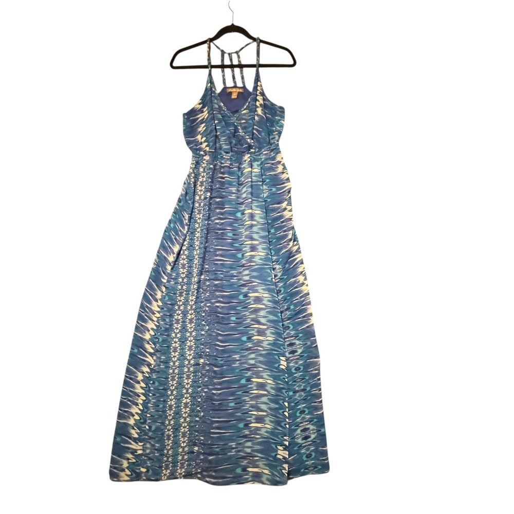 Charlie Jade Maxi Dress Womens Small Boho Abstract‎ Flowy Fairy Summer Lined